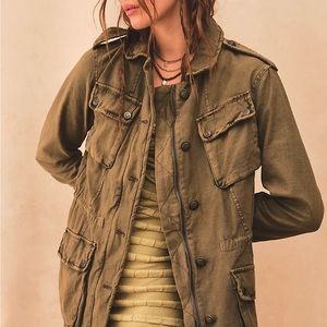 Free People - Not Your Brother's Surplus Jacket in Olive.